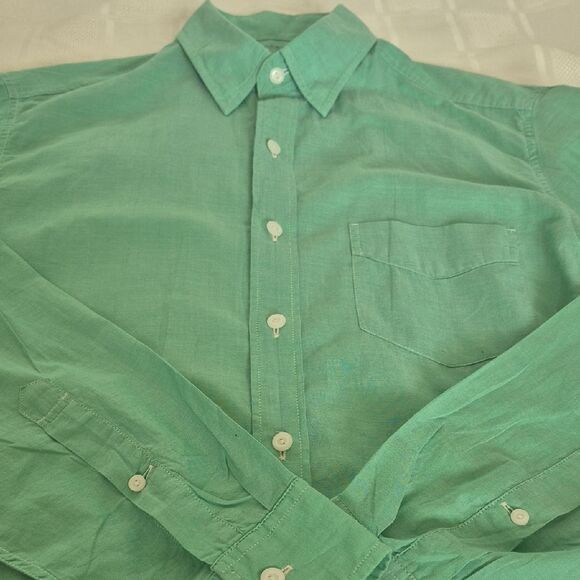 J. Crew Men's Mint Green Casual Button-Down Shirt - Picture 15 of 16